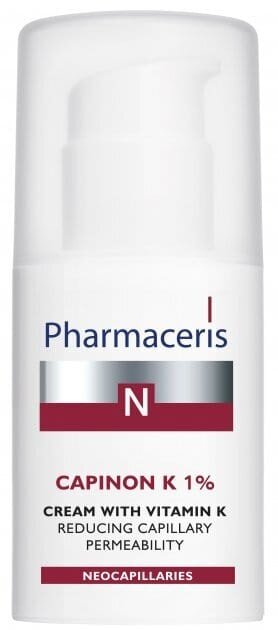 Крем для обличчя Pharmaceris N Capinon K 1% ущільнюючий капіляри з вітаміном К, 30 мл