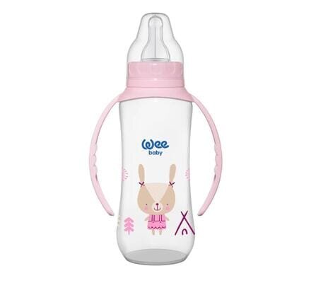 Пляшечка для годування Wee Baby Classic PP з ручками, силіконова соска №2, 270 мл