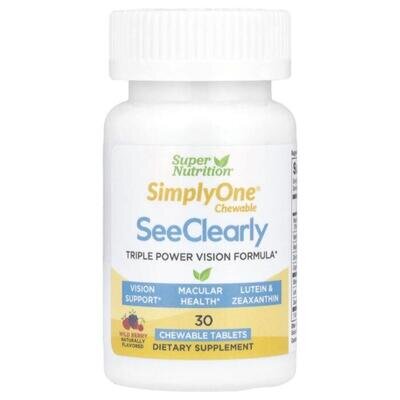 Комплекс для підтримки зору Super Nutrition SimplyOne See Clearly лісові ягоди, 30 жувальних таблеток
