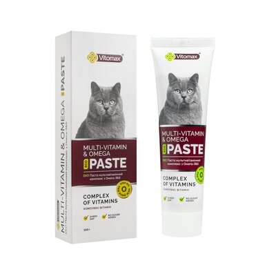 ЕКО Паста Vitomax Мультивітамінний комплекс з Омега-3&6 для котів, 100 г