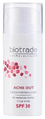 Крем для обличчя Biotrade Acne Out SPF 30 відновлюючий для шкіри зі слідами постакне, 30 г