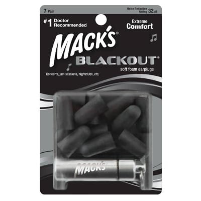 Беруші MACK`S Blackout Foam із поліуретану захист від шуму до 32 дБ з контейнером, 7 пар