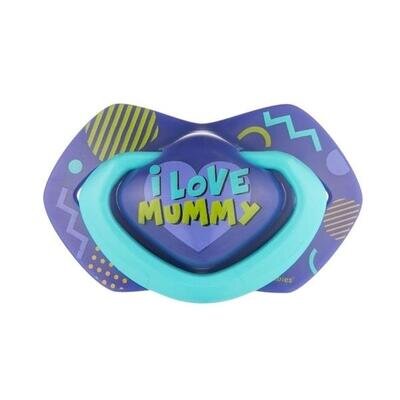 Пустушка силіконова Canpol Babies Neon Love симетрична 22/652_blu, 0-6 місяців, 2 шт
