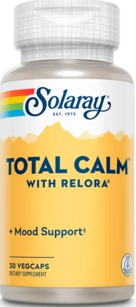 Комплекс для спокою Solaray Total Calm Mood Support, 30 веганських капсул