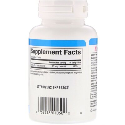 Вітамін Д3 Natural Factors Vitamin D3 1000 МО, 90 таблеток