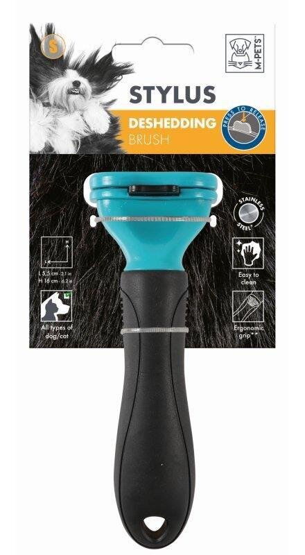 Дешеддер M-Pets Stylus Deshedding Brush для собак і котів для видалення шерсті під час линяння, розмір S
