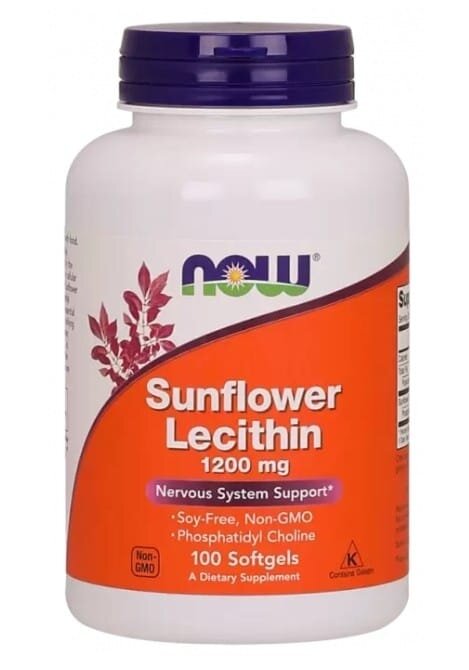 Лецитин соняшниковий NOW Sunflower Lecithin 1200 мг капсули №100