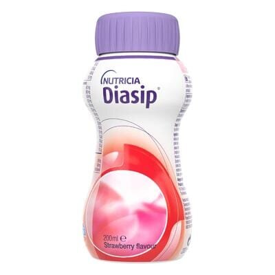 Ентеральне харчування Nutricia Diasip Strawberry flavour з 3-х років зі смаком полуниці, 200 мл