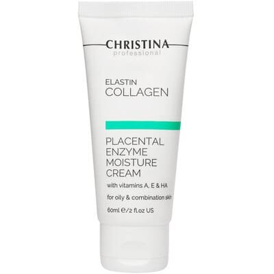 Крем для обличчя Christina Elastin Collagen Placental Enzyme Moisture Cream with Vitamins A, E&HA зволожуючий, 60 мл