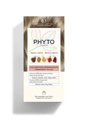 Крем-фарба Phyto Phytocolor, тон 8.1 світло-русявий попелястий, 60 мл + 40 мл