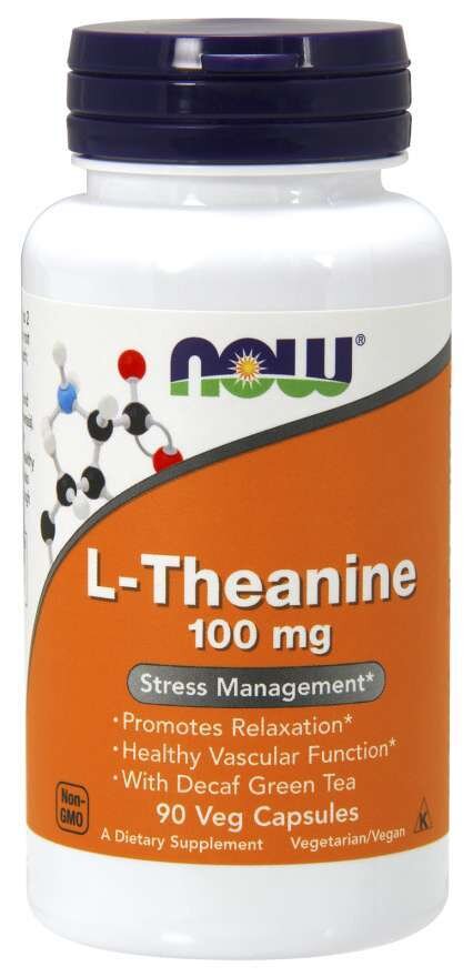 L-теанін NOW L-Theanine 100 мг вег. капсули №90