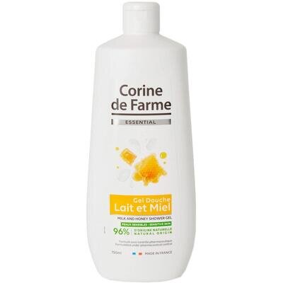 Гель для душу Corine De Farme Essential з молоком та медом, 750 мл