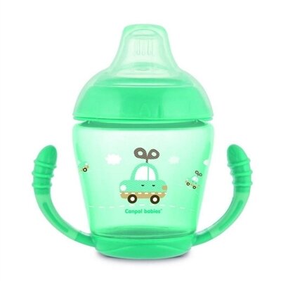 Кружка-непроливайка Canpol babies Toys з м'яким силіконовим носиком, бірюзова, 56/502_tur, 230 мл