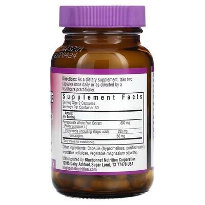 Екстракт плодів гранату Bluebonnet Nutrition Pomegranate Whole Fruit Extract, 60 рослинних капсул