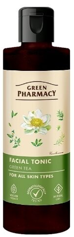 Тонік для обличчя Green Pharmacy Зелений чай для всіх типів шкіри, 200 мл