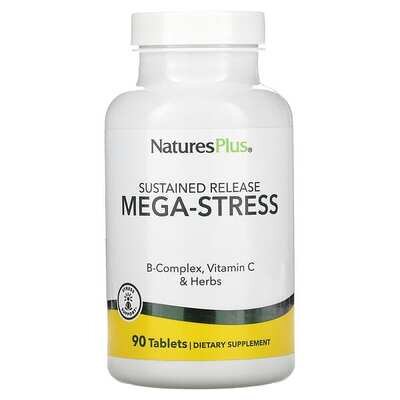 Комплекс для подолання стресу та підтримки енергії Nature's Plus Mega-Stress, 90 таблеток