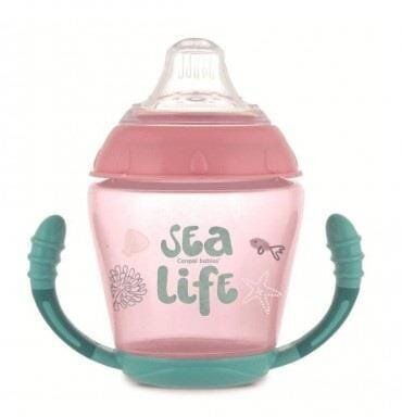 Кружка-непроливайка Canpol babies Sea Life з м'яким силіконовим носиком, рожева, 56/501_pin, 230 мл