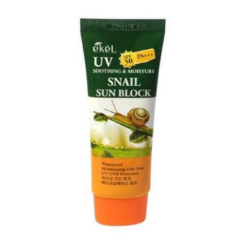 Крем сонцезахисний Ekel UV Snail Sun Block SPF 50+/PA+++ з муцином равлики, 70 мл