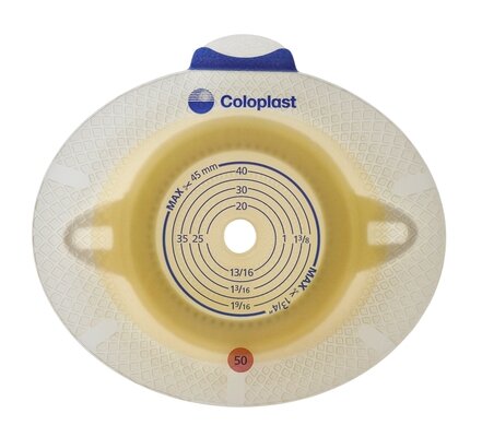 Пластина Coloplast SenSura Click Xpro 10025 стомічна для двокомпонентного калоприймача, фланець 50 мм, отвір 10-45 мм, 5 штук
