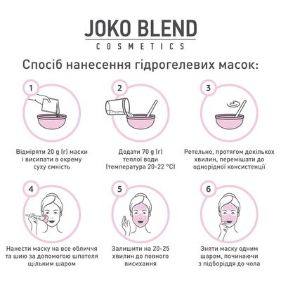 Маска для обличчя Joko Blend гідрогелева Bourbon Rose, 20 г