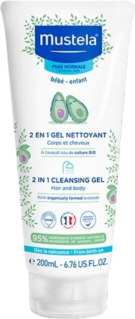 Гель для волосся та тіла Mustela Bebe 2 in 1 очищуючий, 200 мл