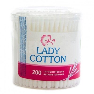 Ватні палички Lady cotton у банці, 200 штук