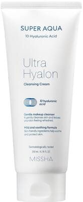 Крем для обличчя очищаючий Missha Super Aqua Ultra Hyalron з гіалуроновою кислотою, 200 мл