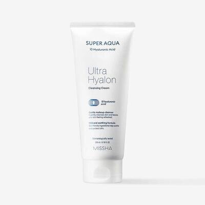 Крем для обличчя очищаючий Missha Super Aqua Ultra Hyalron з гіалуроновою кислотою, 200 мл