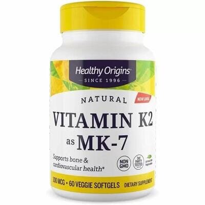 Вітамін K2 в формі MK7 Healthy Origins Vitamin K2 as MK7 100 мкг, 60 капсул
