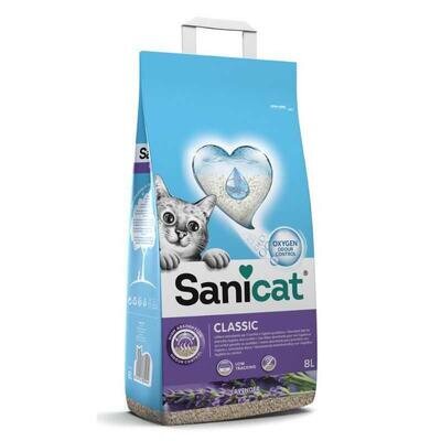 Наповнювач для котячого туалету Sanicat Classic мінеральний, з ароматом лаванди, 5 кг (8 л)