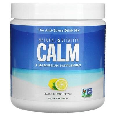 Антистрес напій з магнієм Natural Vitality CALM A Magnesium supplement солодкий лимон, 226 г