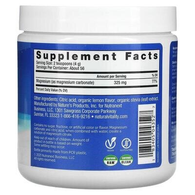 Антистрес напій з магнієм Natural Vitality CALM A Magnesium supplement солодкий лимон, 226 г