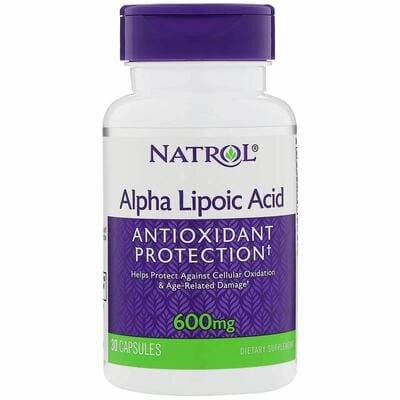 Альфа-ліпоєва кислота Natrol Alpha Lipoic Acid 600 мг, 30 капсул