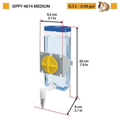 Поїлка для гризунів Ferplast SIPPY 4674 MEDIUM, 300 мл