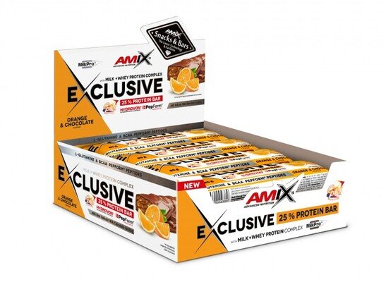 Батончик Amix Nutrition Exclusive Protein Bar апельсин-шоколад, 85 г 1/12