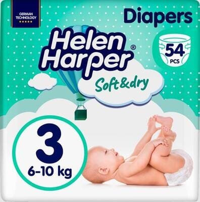 Підгузки Helen Harper S&D розмір 3 Midi, 6-10 кг, 54 шт