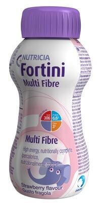Ентеральне харчування Nutricia Fortini з харчовими волокнами від 1 року зі смаком полуниці, 200 мл
