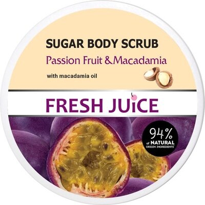 Цукровий скраб для тіла Fresh Juice Passion Fruit & Macadamia, 225 мл