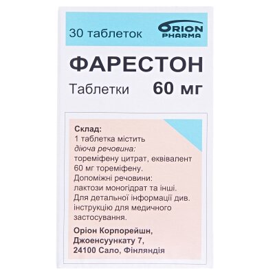 Фарестон таблетки по 60 мг №30 у флак.