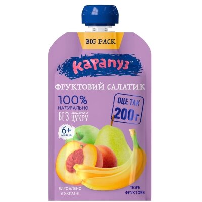 Пюре фруктове Карапуз Фруктовий салат без цукру 200 г