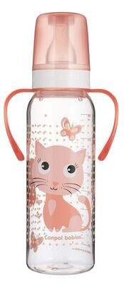 Пляшечка Canpol Babies 11/845 Кольорова ферма з малюнком і ручкою BPA Free, 250 мл
