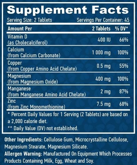 Кальцій, Магній та Цинк Haya Labs Calcium Magnesium & Zinc With Vitamin D, 90 таблеток