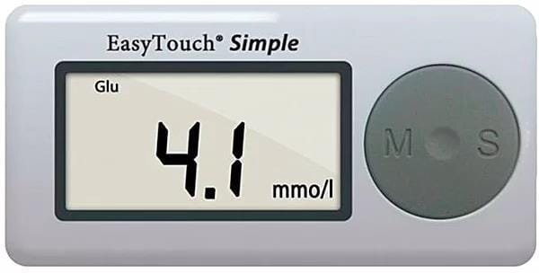 Глюкометр Easy Touch ET-1002 для вимірювання рівня глюкози у крові (без кодування)