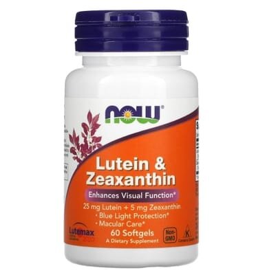 Лютеїн та зеаксантин NOW Lutein & Zeaxanthin м'які капсули №60