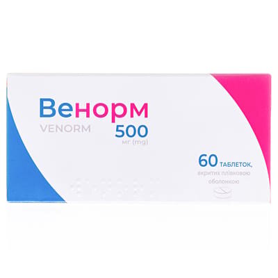 Венорм таблетки, в/плів. обол. по 500 мг №60 (10х6)