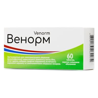 Венорм таблетки, в/плів. обол. по 500 мг №60 (10х6)