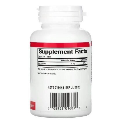 Цинк хелат Natural Factors Zinc Chelate 25 мг, 90 таблеток