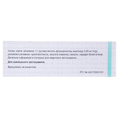 Флуцинар мазь 0.25 мг/мл по 15 г у тубах