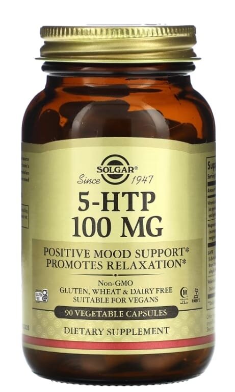 5-гідрокситриптофан Solgar 5-HTP 100 мг вег. капсули №90