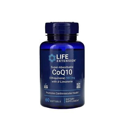 Суперзасвоюваний коензим Q10 з d-лимоненом Life Extension CoQ10 with d-Limonene 100 мг, 60 гелевих капсул
